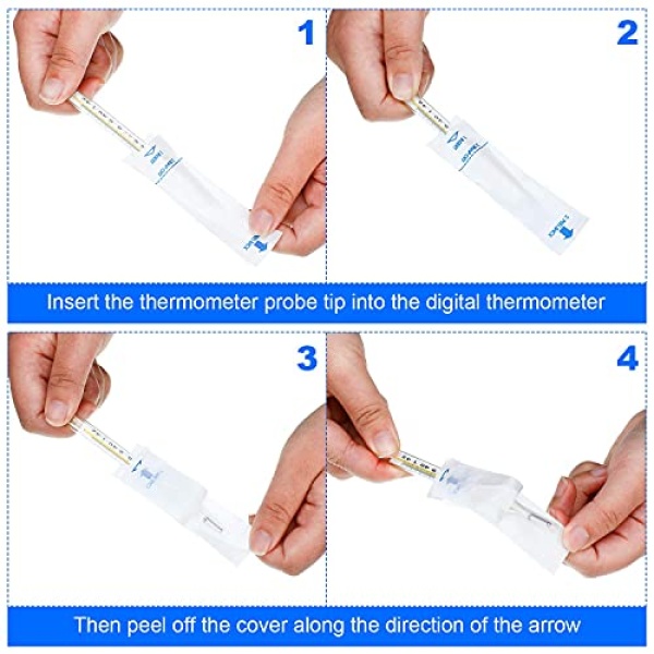 200 Pieces Digital Thermometer Probe Covers Disposable Thermometer Sleeves - Image 3
