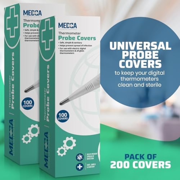 Thermometer Probe Covers - Pack of 200 | Universal and Disposable Probe Cover - Image 2