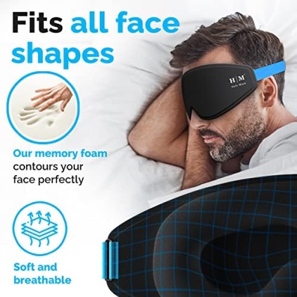 100% Blackout Sleep Masks for Women & Men - Zero Eye Pressure Eye Mask - Image 4