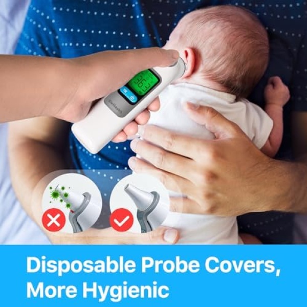 96 Counts Probe Covers, Disposable Covers 96 Pcs for Ear Thermometer DET-1015 - Image 3