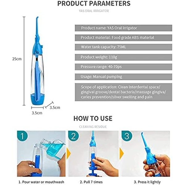 Water Flosser Non-Electric Portable Economical and Suitable，Water Pick Teeth - Image 4