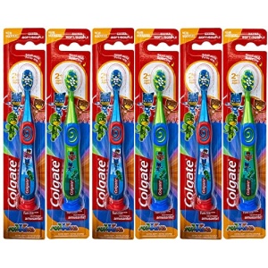 Colgate PJ Masks Toothbrush for Toddlers & Little Children with Suction Cup
