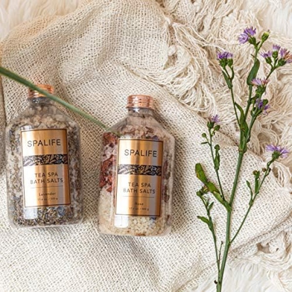 SpaLife Soothing Petal-Infused Effervescent Mineral Bath Salts - 2 Pack 17.6 oz. - Image 5